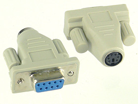 DB9 Female to 6 Pin Mini DIN Female Adapter